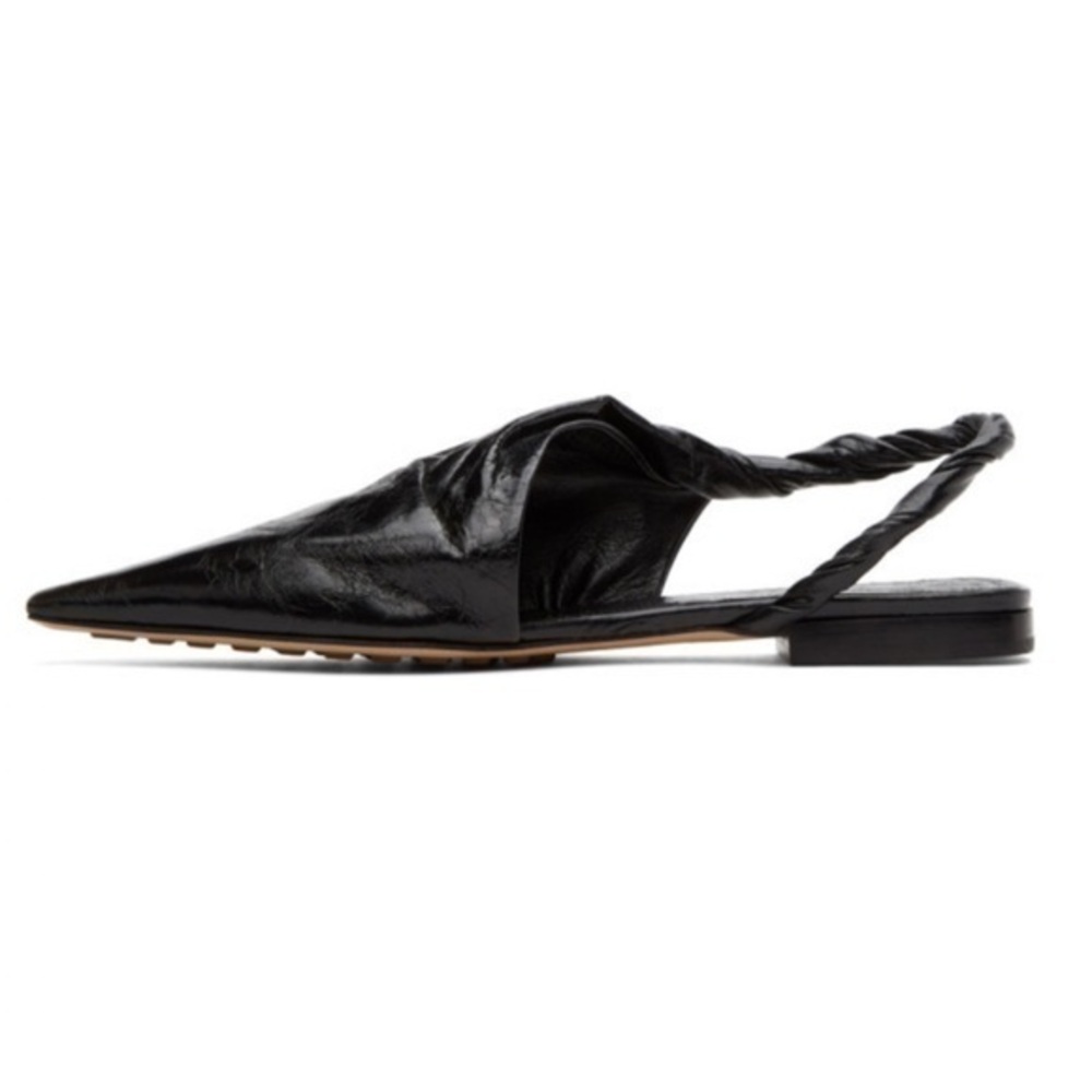 NEW Bottega Veneta Size 36 • Black Napa Slingback Ballerina Flats Pointed